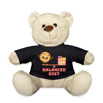 balanced cookie fastfood Diet - Teddy Bear - black - Front