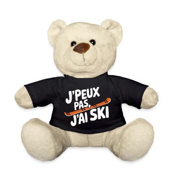J'peux pas, j'ai ski - Nounours - noir - Devant