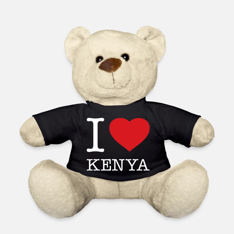 I LOVE KENYA - Teddy - Schwarz