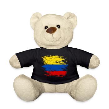 Colombia flag used - Teddy Bear - black - Front