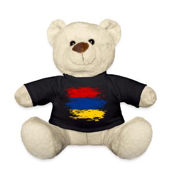 Armenia flag used - Teddy Bear - black - Front
