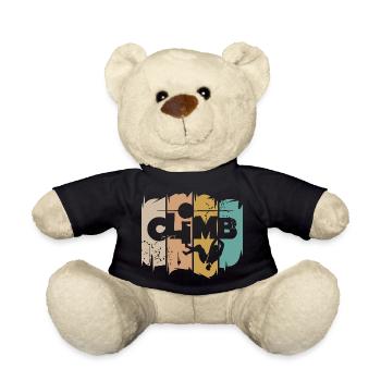 escalade rétro bloc icône grimpeur vintage - Nounours - noir - Devant