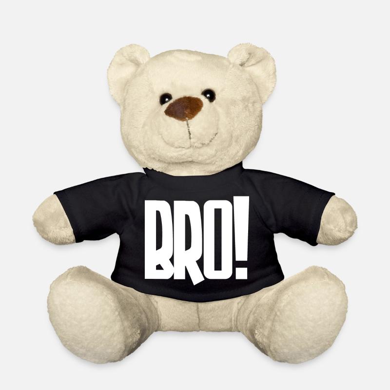 Bro! Großes Blockbuchstaben-Statement - Teddy - Schwarz