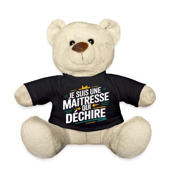 Je suis une maîtresse qui déchire - Nounours - noir - Devant