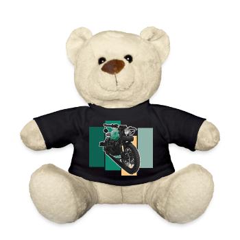 Bobber // Custom // Motorcycle - Teddy Bear - black - Front