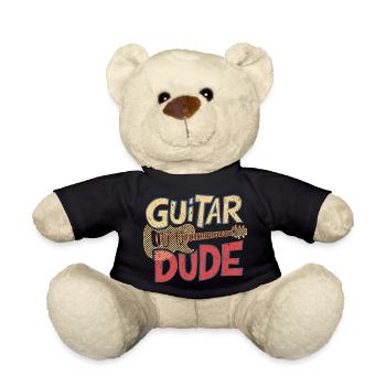 Guitar Dude - Musique pour les fans de guitare - Nounours - noir - Devant