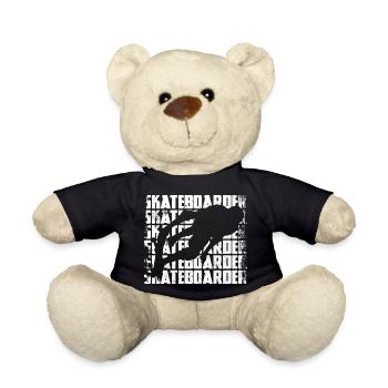 Lustiger Skateboarder - Teddy - Schwarz - Vorne