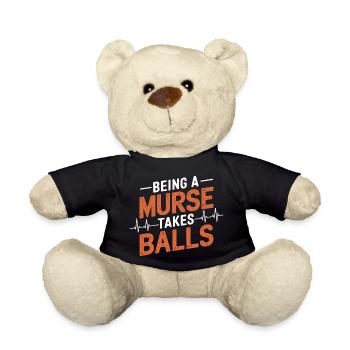 Fier des hommes dans le domaine des soins infirmiers - Nounours - noir - Devant