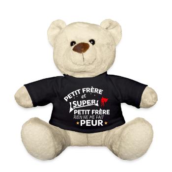 Humorous quote for heroic brother - Teddy Bear - black - Front