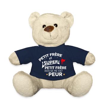 Citation humoristique pour frère héroïque - Nounours - bleu marine - Devant