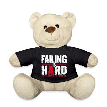 Scheitern ist Schwer Motivationsspruch - Teddy - Schwarz - Vorne