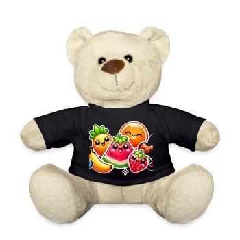 Colorful Fruit Party Style - Teddy Bear - black - Front