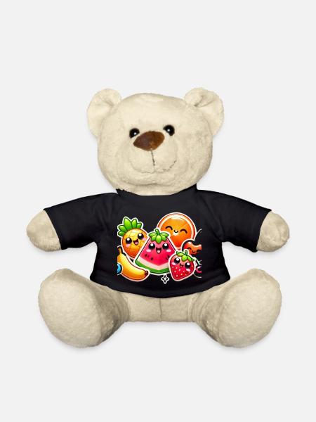 Style de fête aux fruits coloré - Nounours - noir