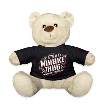 Only for real minibike fans - Teddy Bear - black - Front