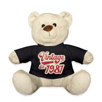Vintage Est 1981 - Teddy Bear - black - Front