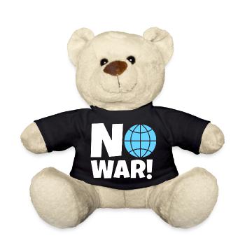 No War, Weltkugel, Welt - Teddy - Schwarz - Vorne