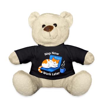Nickerchen Jetzt später arbeiten - Teddy - Schwarz - Vorne