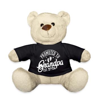 Promoted to grandpa 2026 Grandfather-to-be - Teddy Bear - black - Front