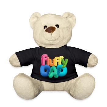 Fluffy Dad – Typographie colorée et moelleuse - Nounours - noir - Devant