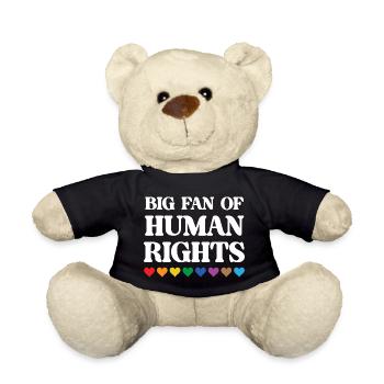 LGBTQ Pride Month - Big Fan of Human Rights - Teddy Bear - black - Front