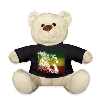 Reggae Lion Flag Art - Teddy Bear - black - Front