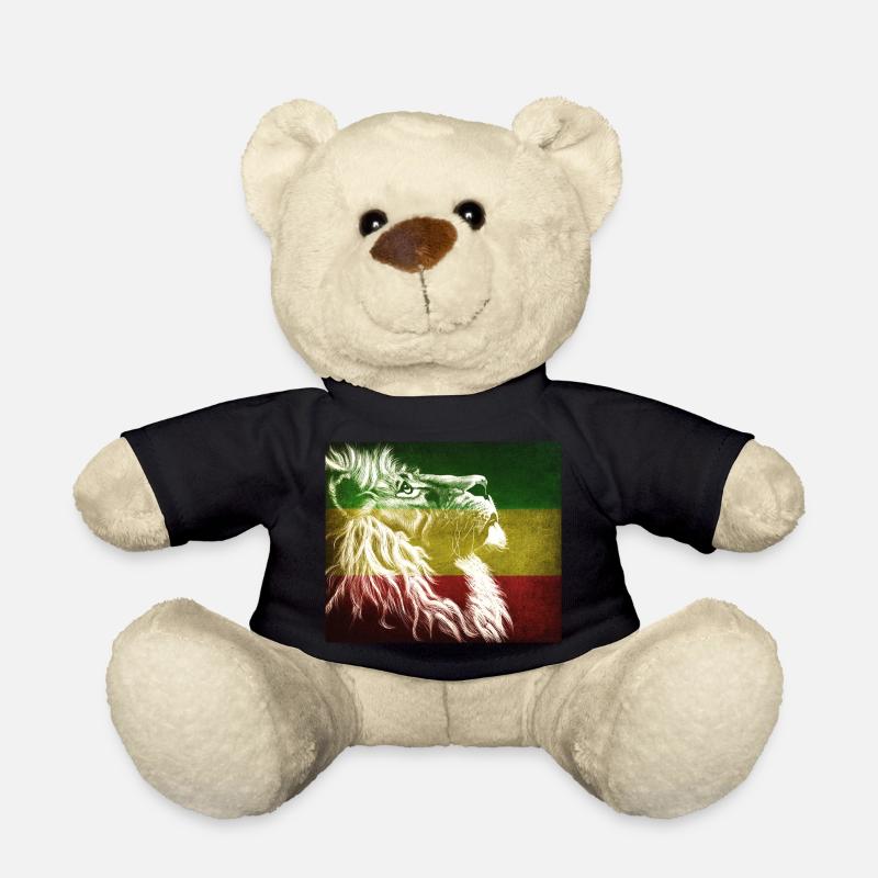 Reggae Löwenflagge Kunst - Teddy - Schwarz
