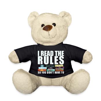 Brettspiele lustiger Spruch - Regeln gelesen - Teddy - Schwarz - Vorne