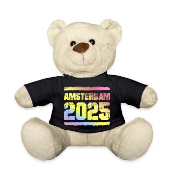 Amsterdam 2025 Colorful - Teddy Bear - black - Front