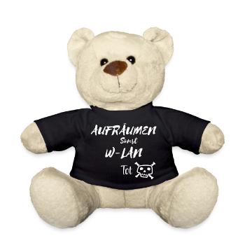 Kreativer Totenkopf mit Textmotivation - Teddy - Schwarz - Vorne