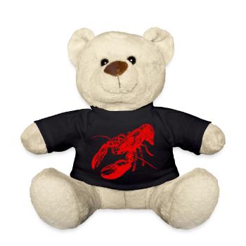Bold Red Lobster Graphic Design - Teddy Bear - black - Front