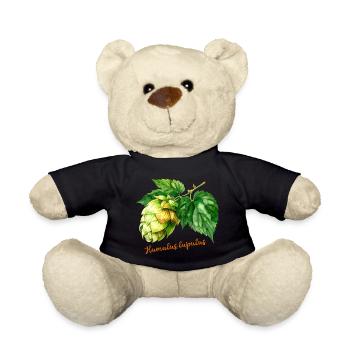 Humulus lupulus - botanische Illustration - Teddy - Schwarz - Vorne
