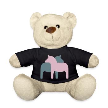 Dala Horse Couple Horses Love Wedding Decoration Love - Teddy Bear - black - Front