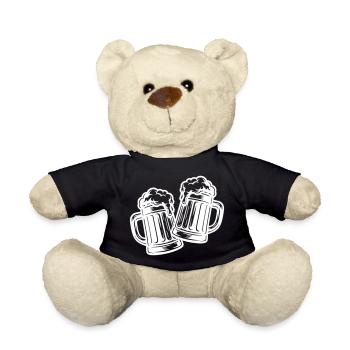 Bier Anstoßen Prost - Teddy - Schwarz - Vorne
