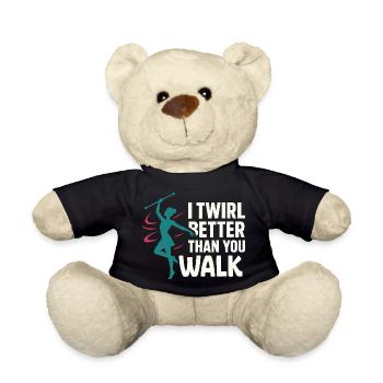 Baton Twirler Majorette Captain Squad Club - Teddy Bear - black - Front