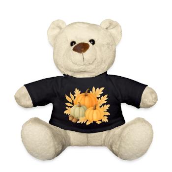  Herbstliche Kürbisse - Teddy - Schwarz - Vorne