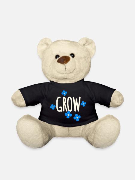 Blumenmuster Grow - Teddy - Schwarz