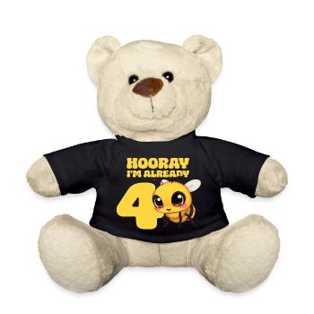 Biene - Hourra j’ai déjà 4 ans - Nounours - noir - Devant