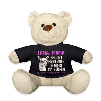 Bald Mama LAMA MAMA SPUCKT NICHT SCHIESST BLICKE - Teddy - Schwarz - Vorne