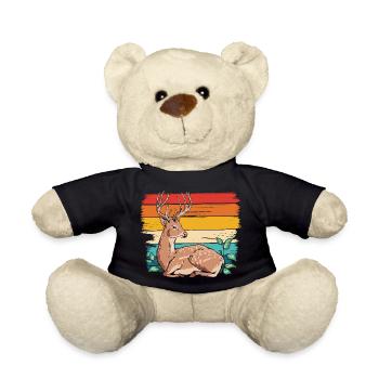 Reh im Retro Stil - Teddy - Schwarz - Vorne
