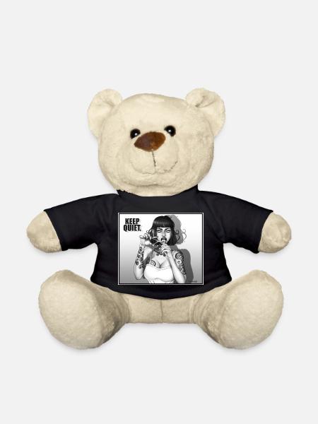 KEEP_QUIET - Teddy - Schwarz