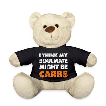 Carbohydrates as soulmates - Teddy Bear - black - Front