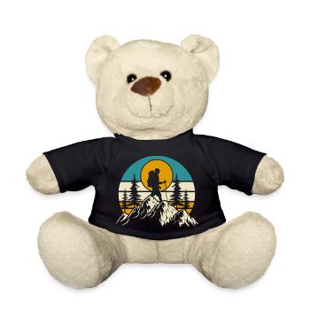 Wandern Wanderer Bergsteiger Geschenk - Teddy - Schwarz - Vorne