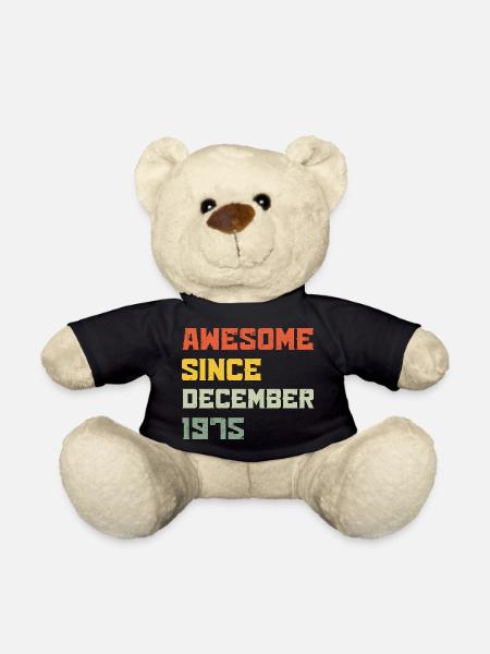 1975 Décembre Cadeau d’anniversaire Vintage Rétro - Nounours - noir