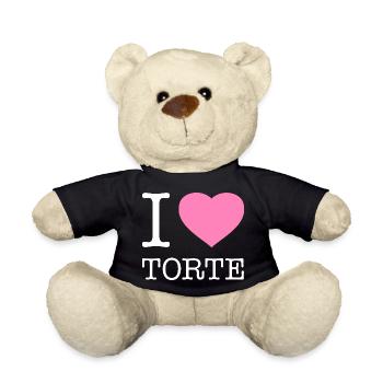 I love Torte - Teddy - Schwarz - Vorne