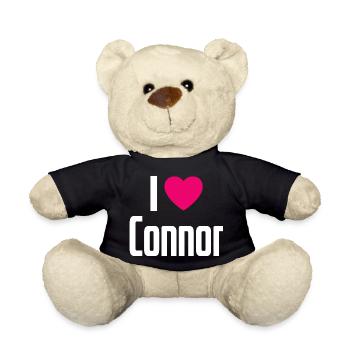 I Love Connor Pinkes Herz Ich liebe Connor - Teddy - Schwarz - Vorne