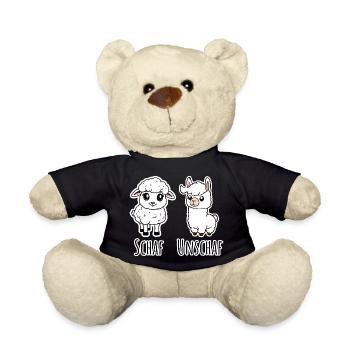 Schaf und nicht Schaf (Unschaf) - Lama kein Schaf - Teddy - Schwarz - Vorne
