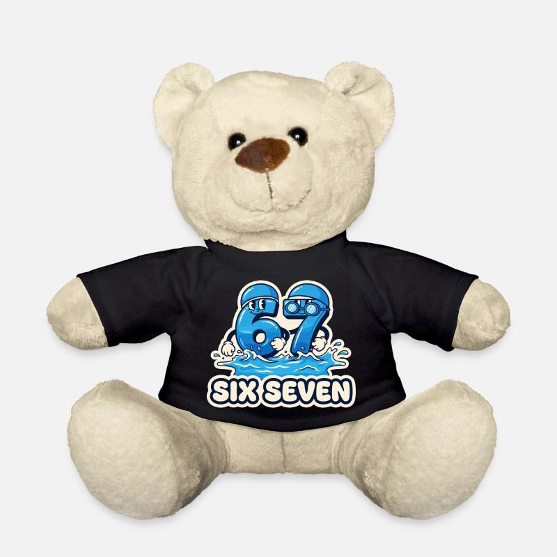 67 Meme Sechs Sieben Schwimmen Lustig Geschenk - Teddy - Schwarz