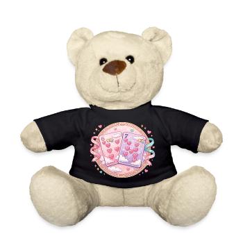 Spielkarten 67 Six Seven Valentinstag Herz  - Teddy - Schwarz - Vorne