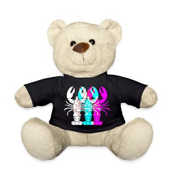 Homard épineux, fruits de mer, homard, homard - Nounours - noir - Devant
