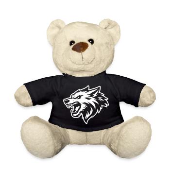 Wolf Kopf - Teddy - Schwarz - Vorne